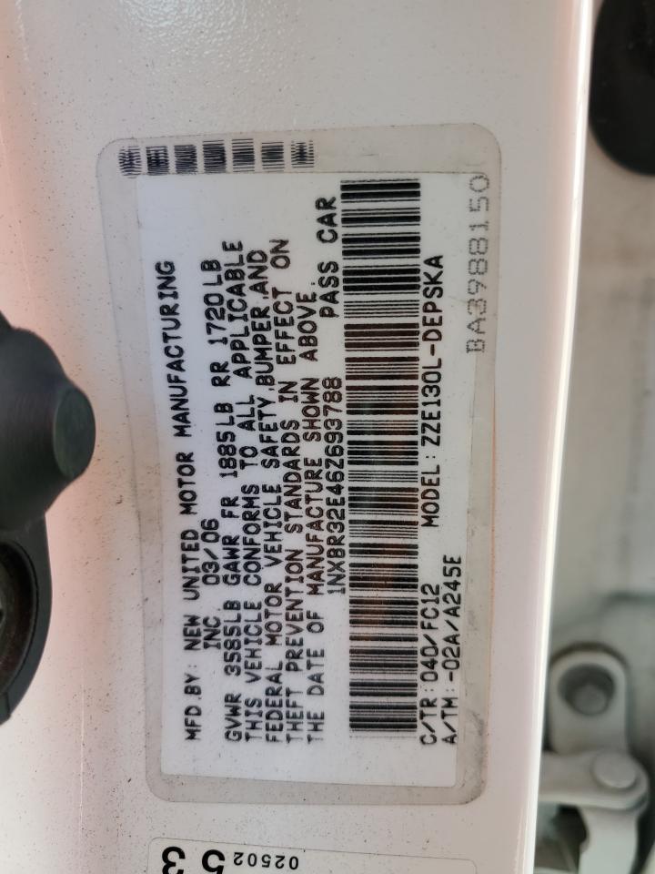 1NXBR32E46Z693788 2006 Toyota Corolla Ce