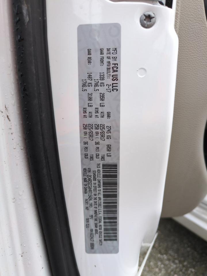 2017 Dodge Grand Caravan Sxt VIN: 2C4RDGCG0HR715424 Lot: 74569694