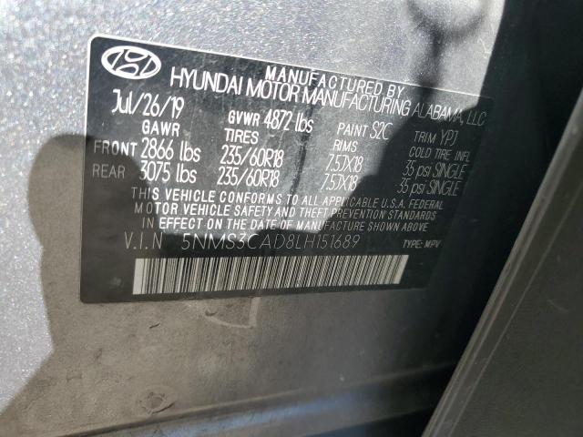 5NMS3CAD8LH151689 Hyundai Santa Fe S 13