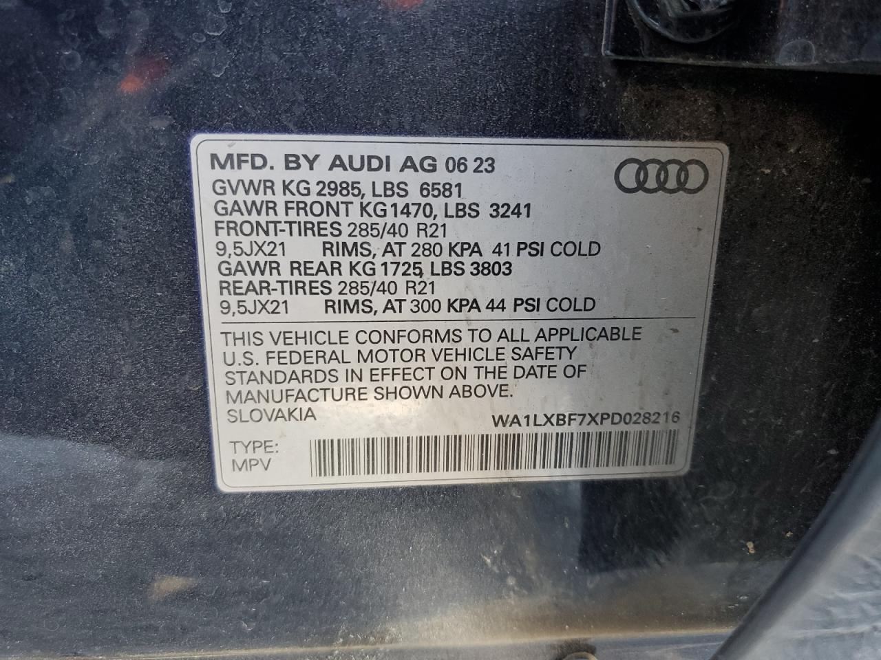 2023 Audi Q7 Premium Plus VIN: WA1LXBF7XPD028216 Lot: 76717684