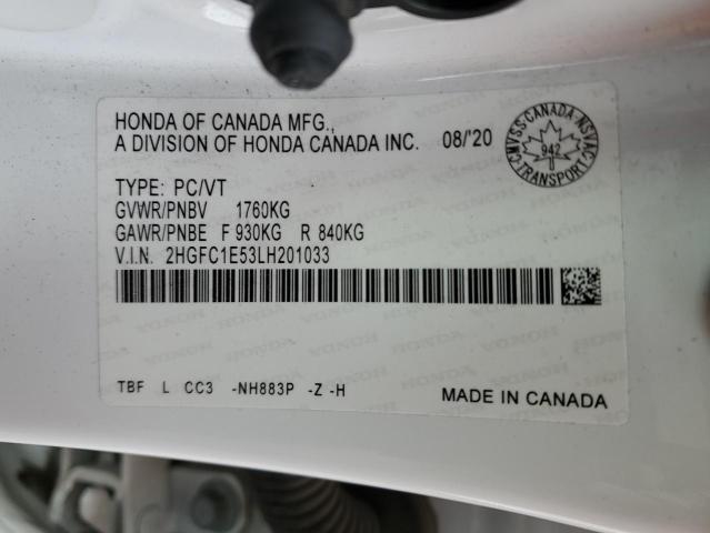 2020 HONDA CIVIC SI
