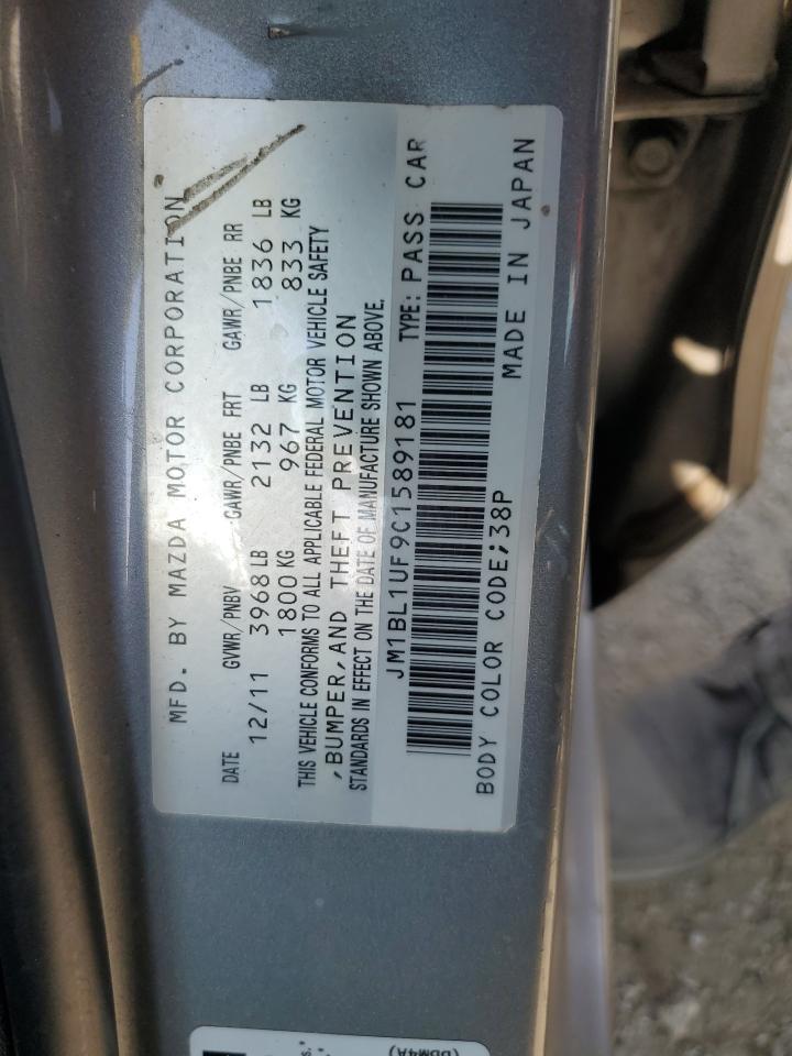 2012 Mazda 3 I VIN: JM1BL1UF9C1589181 Lot: 77335874