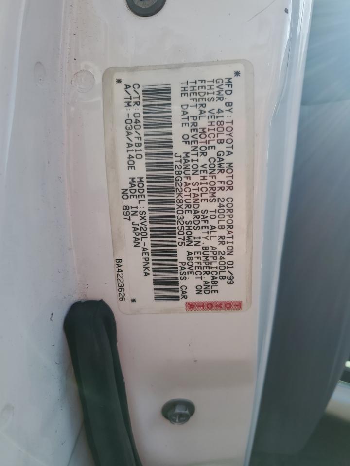 JT2BG22K8X0325075 1999 Toyota Camry Le