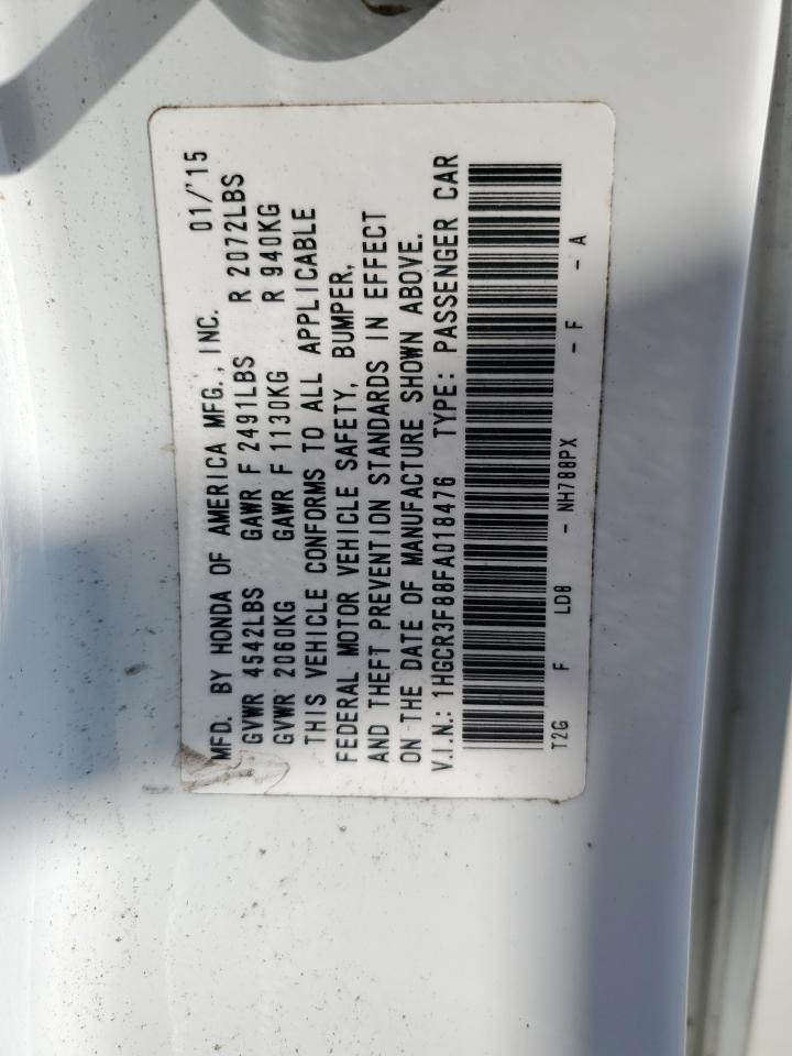 1HGCR3F88FA018476 2015 Honda Accord Exl