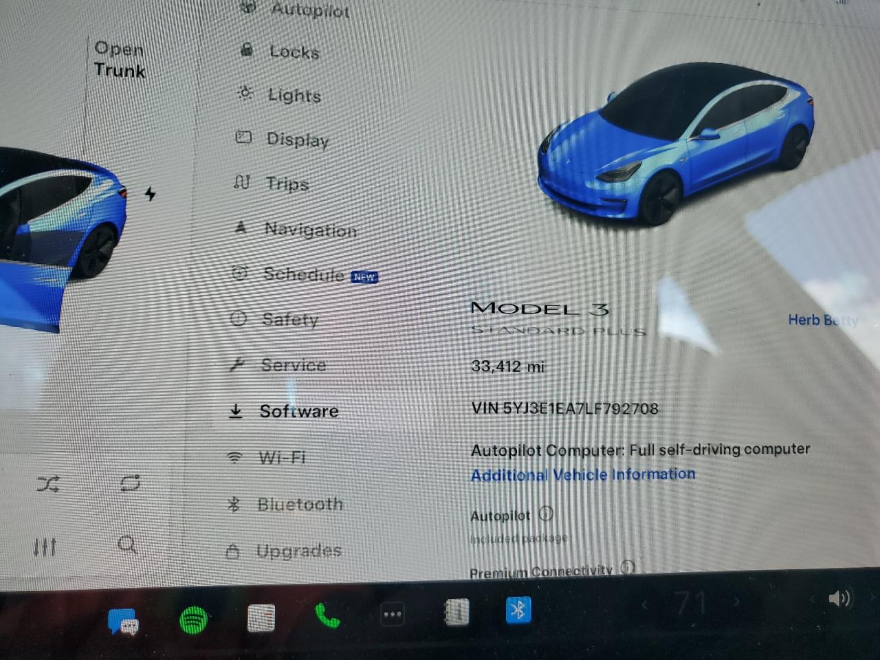 5YJ3E1EA7LF792708 2020 Tesla Model 3