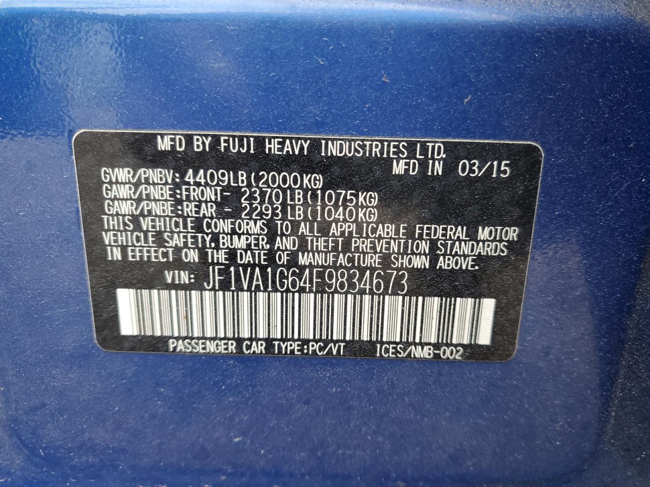 2015 Subaru WRX - Image 13