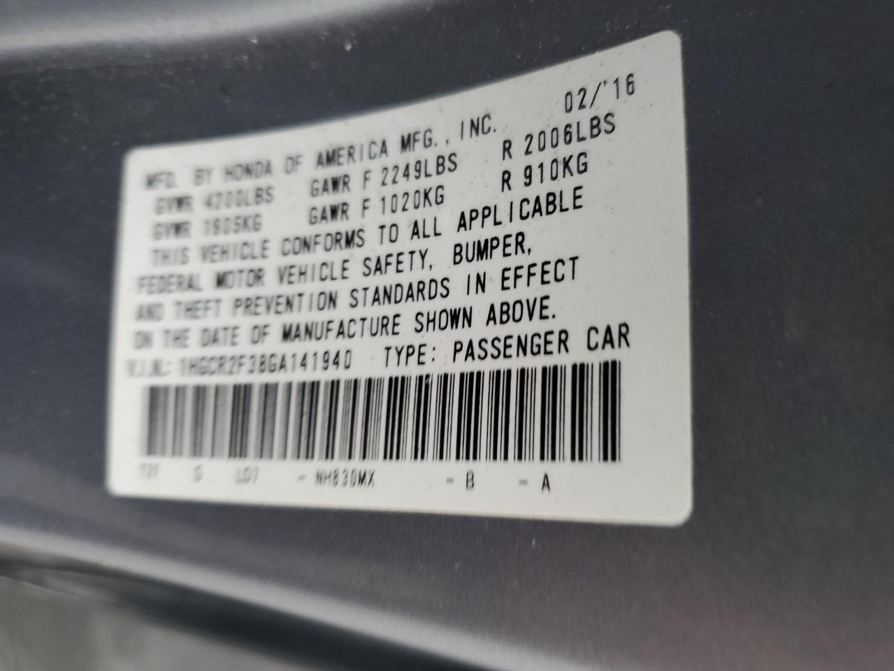 2016 Honda Accord - Image 12