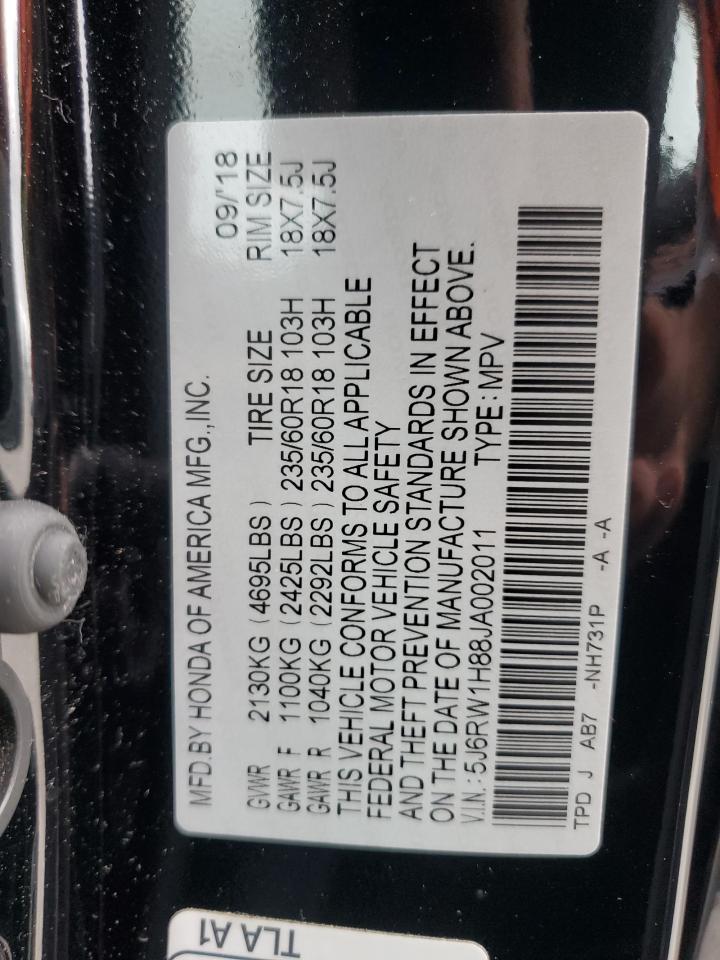 5J6RW1H88JA002011 2018 Honda Cr-V Exl