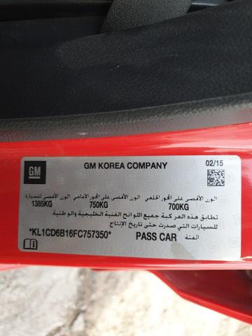 KL1CD6B16FC757350 - 2015 CHEVROLET SPARK - #78337974