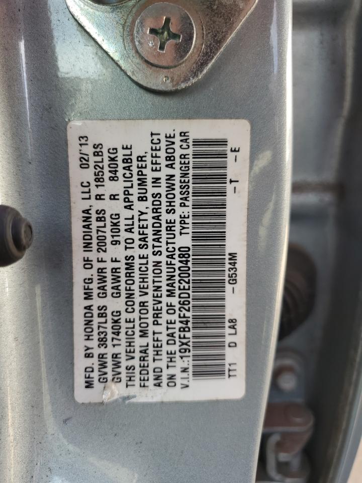 19XFB4F26DE200480 2013 Honda Civic Hybrid