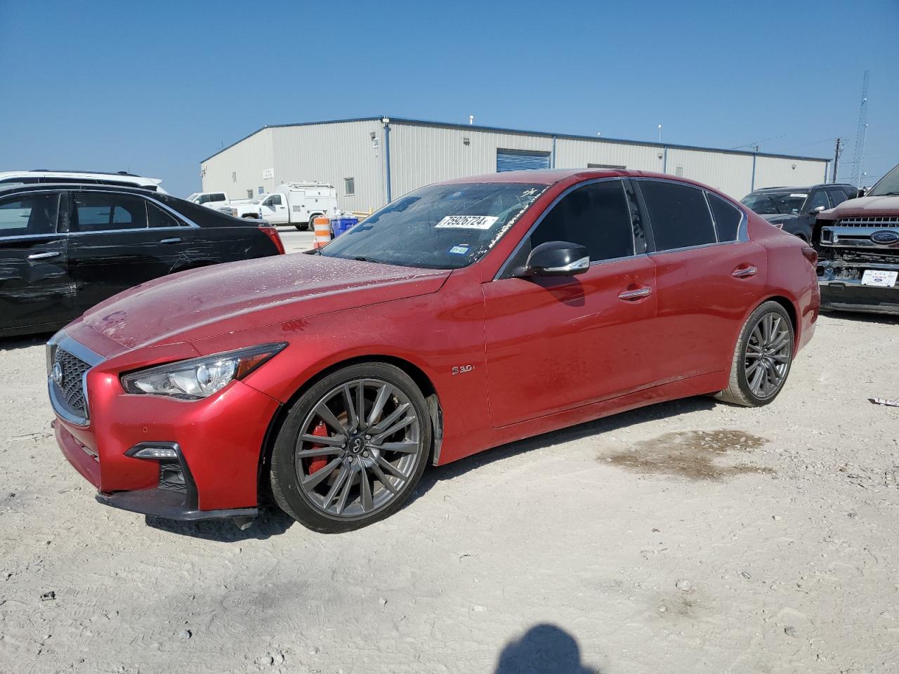 2019 Infiniti Q50 Red Sport 400 VIN: JN1FV7AP9KM780028 Lot: 75926724