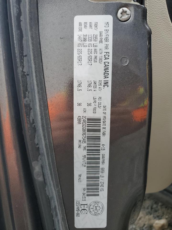 2C4RDGDG8KR675485 2019 Dodge Grand Caravan Crew