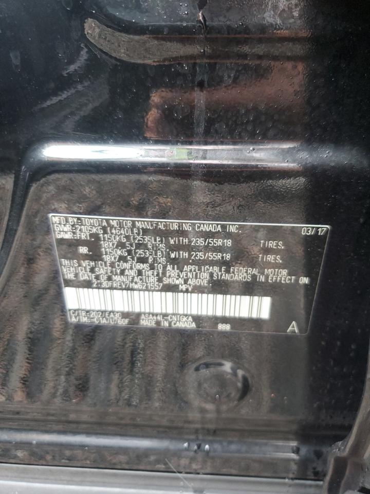 VIN 2T3DFREV7HW621557 2017 TOYOTA RAV4 no.14