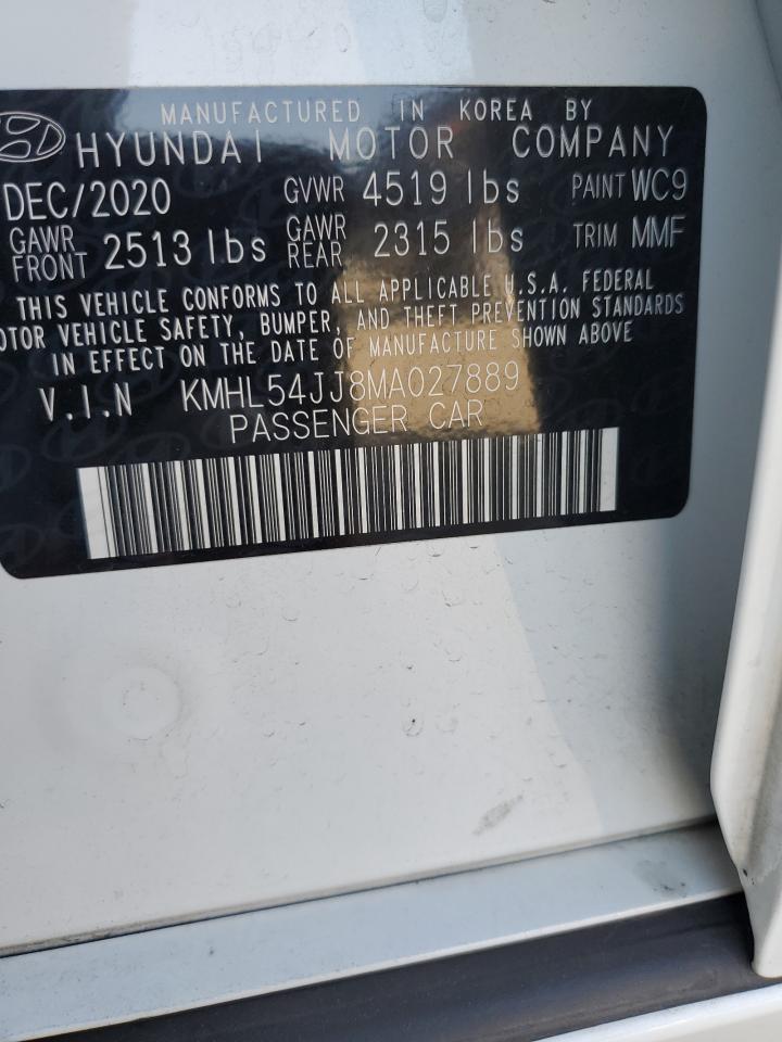 2021 Hyundai Sonata Hybrid VIN: KMHL54JJ8MA027889 Lot: 74986774