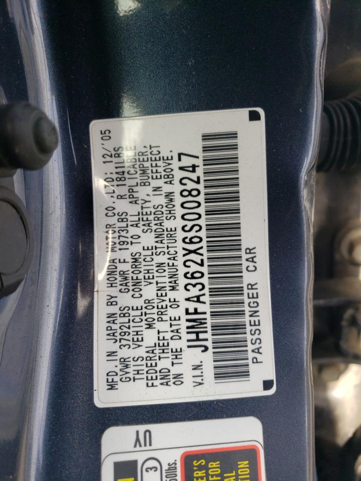 JHMFA362X6S008247 2006 Honda Civic Hybrid