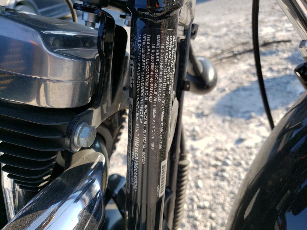 2016 Harley-Davidson Xl1200 Forty-Eight VIN: 1HD1LC319GC442526 Lot: 75737924