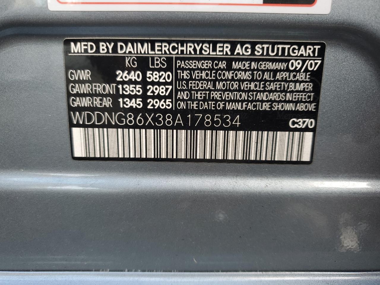 WDDNG86X38A178534 2008 Mercedes-Benz S 550 4Matic