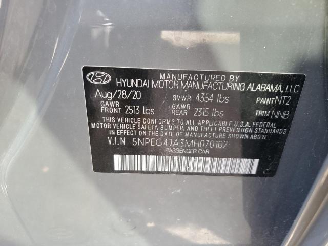 5NPEG4JA3MH070102 Hyundai Sonata SE 12