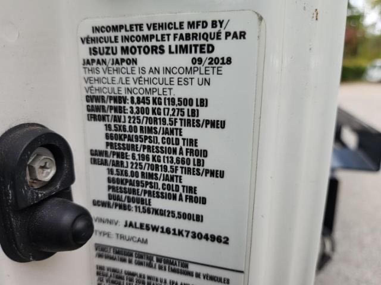 JALE5W161K7304962 2019 Isuzu Nrr