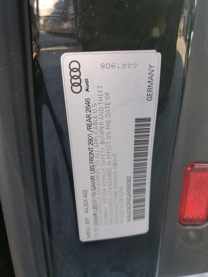 WAUC4CF50JA058382 2018 Audi S5 Prestige