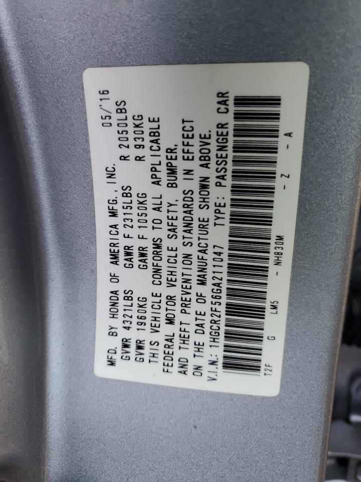 1HGCR2F56GA211047 2016 Honda Accord Sport