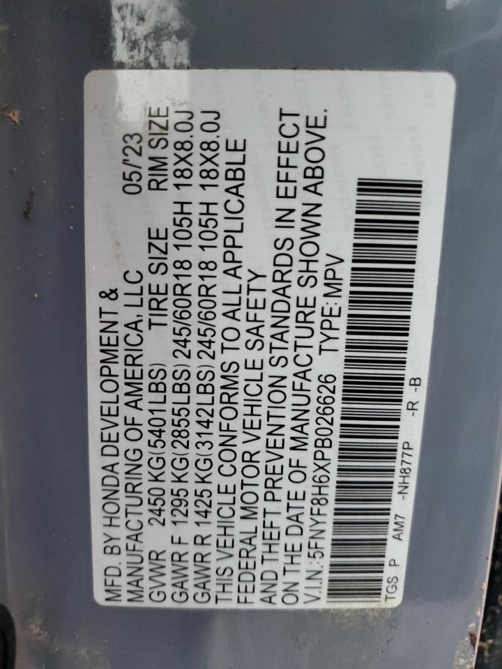 5FNYF8H6XPB026626 2023 HONDA PASSPORT - Image 13