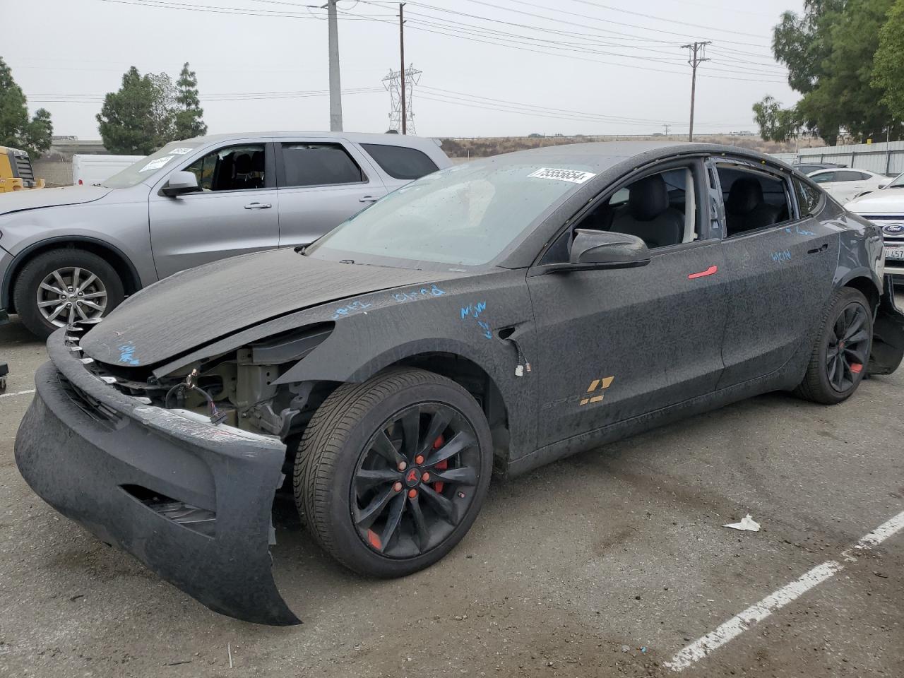 2019 Tesla Model 3 на продаже в Rancho Cucamonga, CA - Vandalism