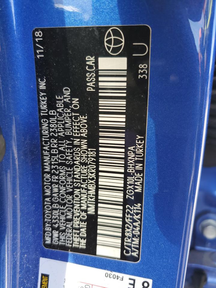 NMTKHMBX3KR079181 2019 Toyota C-Hr Xle