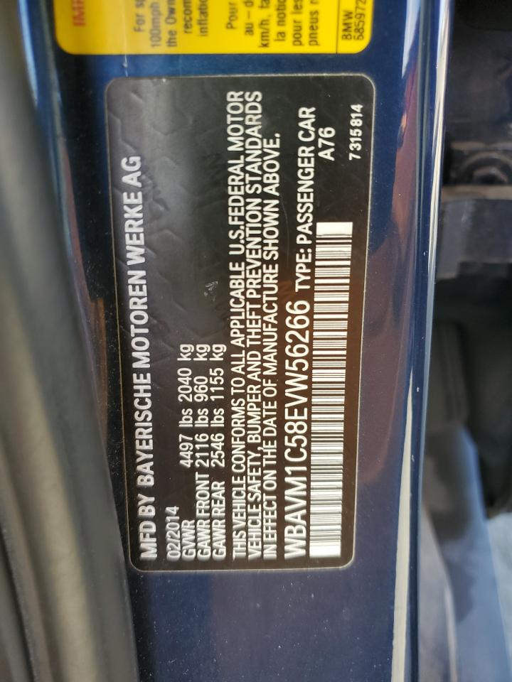 WBAVM1C58EVW56266 2014 BMW X1 Sdrive28I