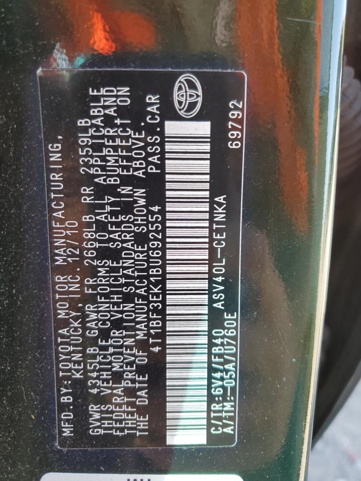 4T1BF3EK1BU692554 2011 Toyota Camry Base