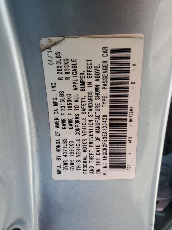 1HGCR2F83EA130420 2014 Honda Accord Exl