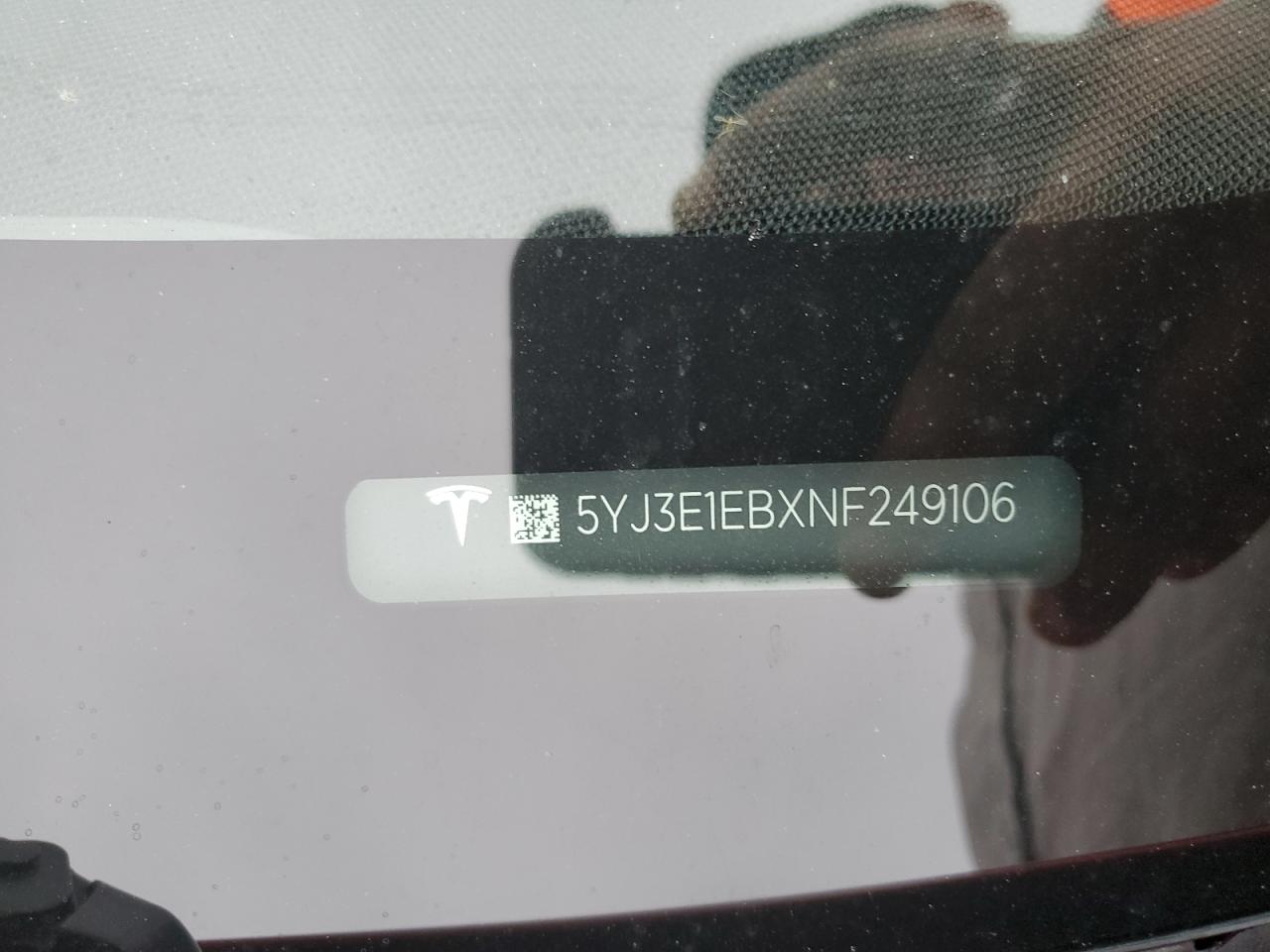 5YJ3E1EBXNF249106 2022 Tesla Model 3