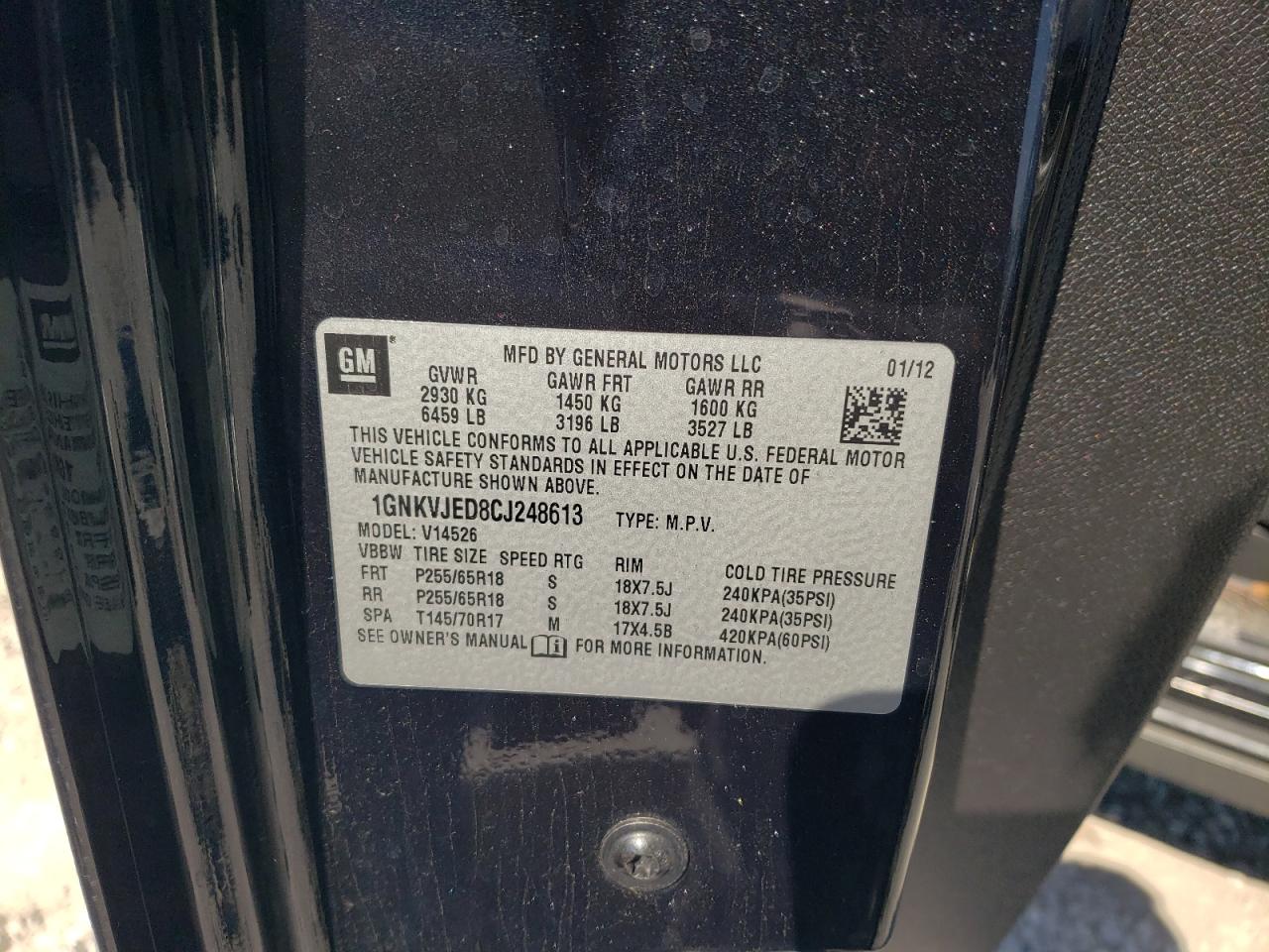 2012 Chevrolet Traverse - Image 12