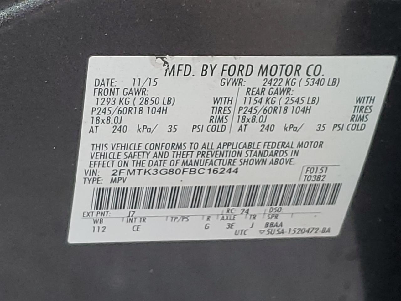 2015 Ford Edge - Image 14
