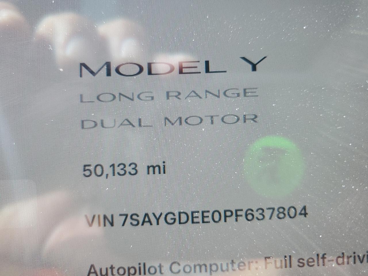 7SAYGDEE0PF637804 2023 Tesla Model Y