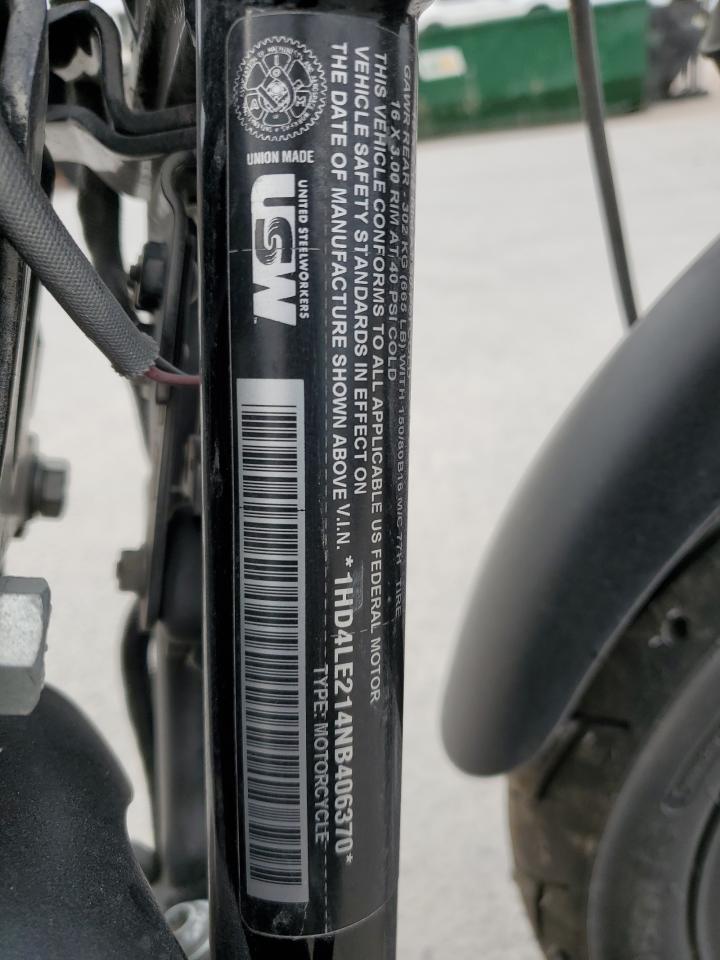 2022 Harley-Davidson Xl883 N VIN: 1HD4LE214NB406370 Lot: 75926754