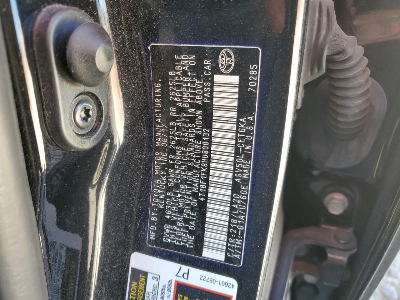 4T1BF1FK8HU800132 2017 TOYOTA CAMRY - Image 12