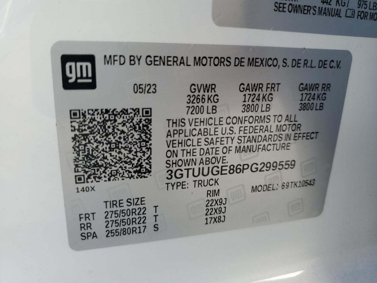 3GTUUGE86PG299559 2023 GMC Sierra K1500 Denali