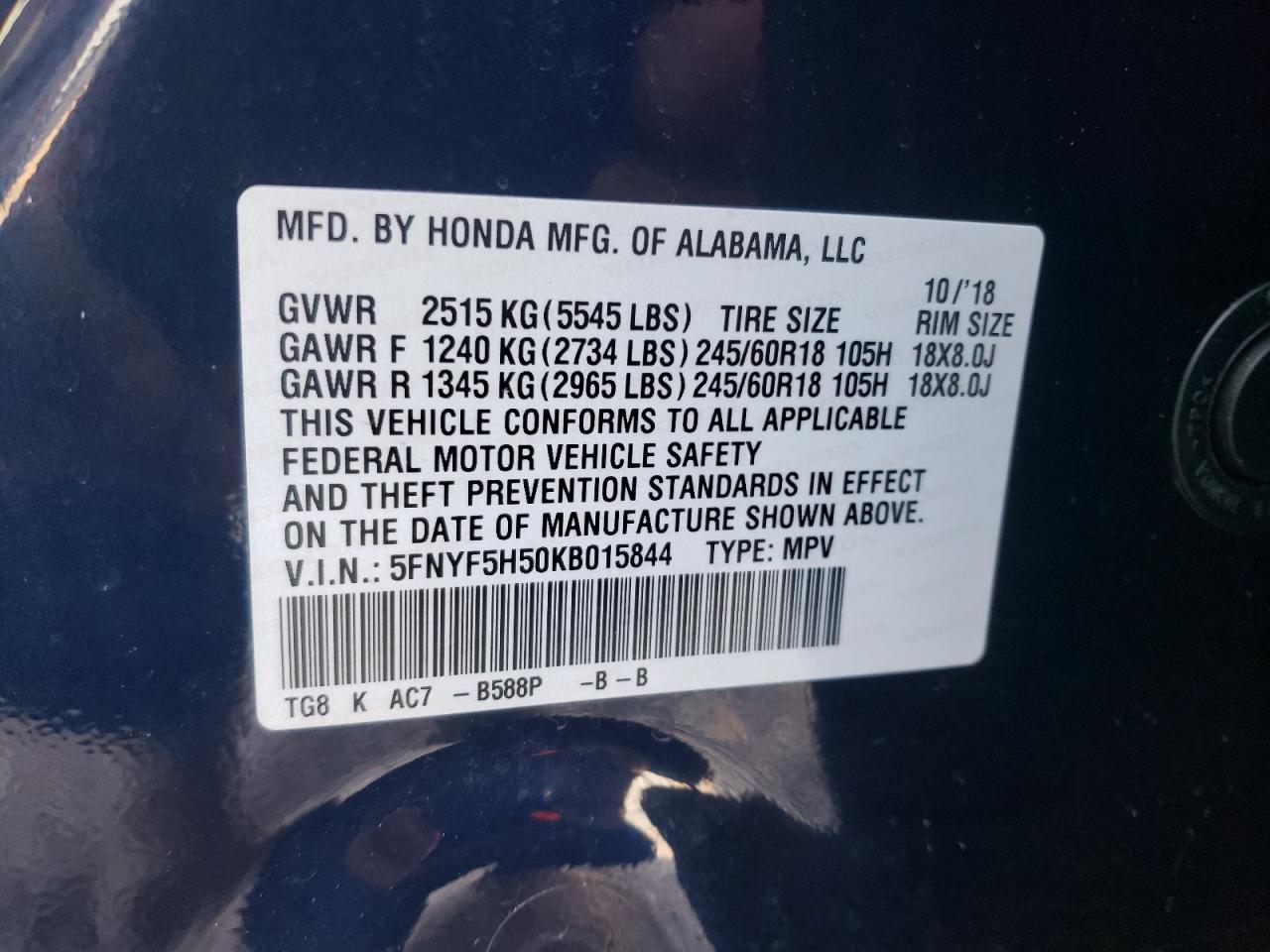 2019 Honda Pilot - Image 13