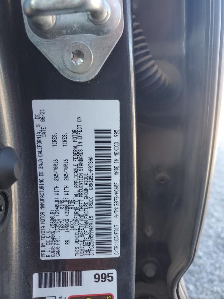 VIN 3TMCZ5AN5MM429115 2021 TOYOTA TACOMA no.12