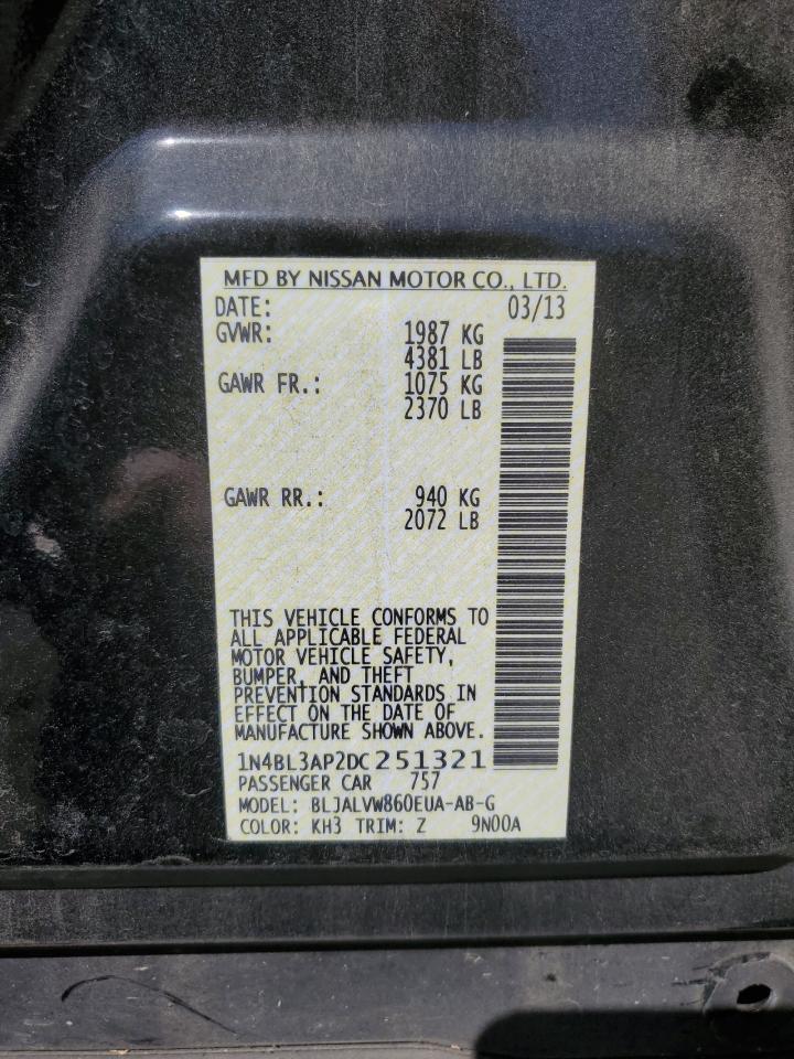 1N4BL3AP2DC251321 2013 Nissan Altima 3.5S