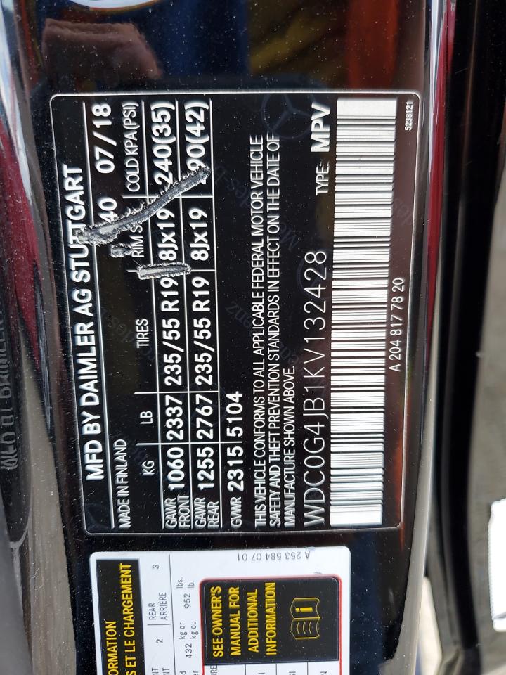 WDC0G4JB1KV132428 2019 Mercedes-Benz Glc 300