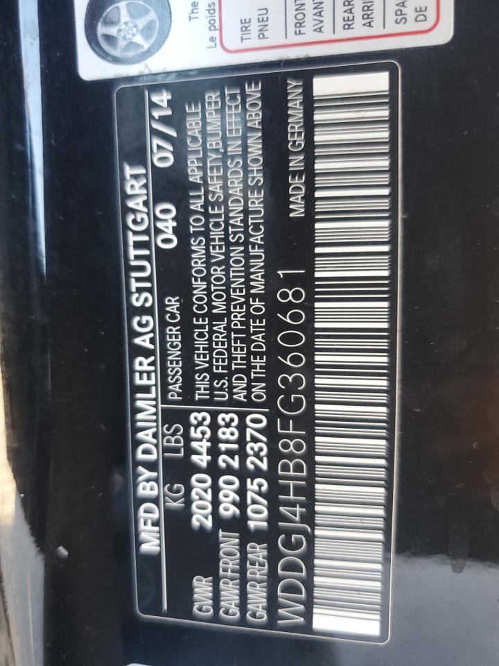 2015 Mercedes-Benz C 250 VIN: WDDGJ4HB8FG360681 Lot: 74800204