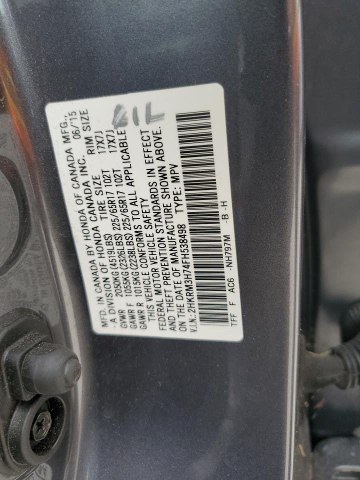 2HKRM3H74FH538498 2015 Honda Cr-V Exl