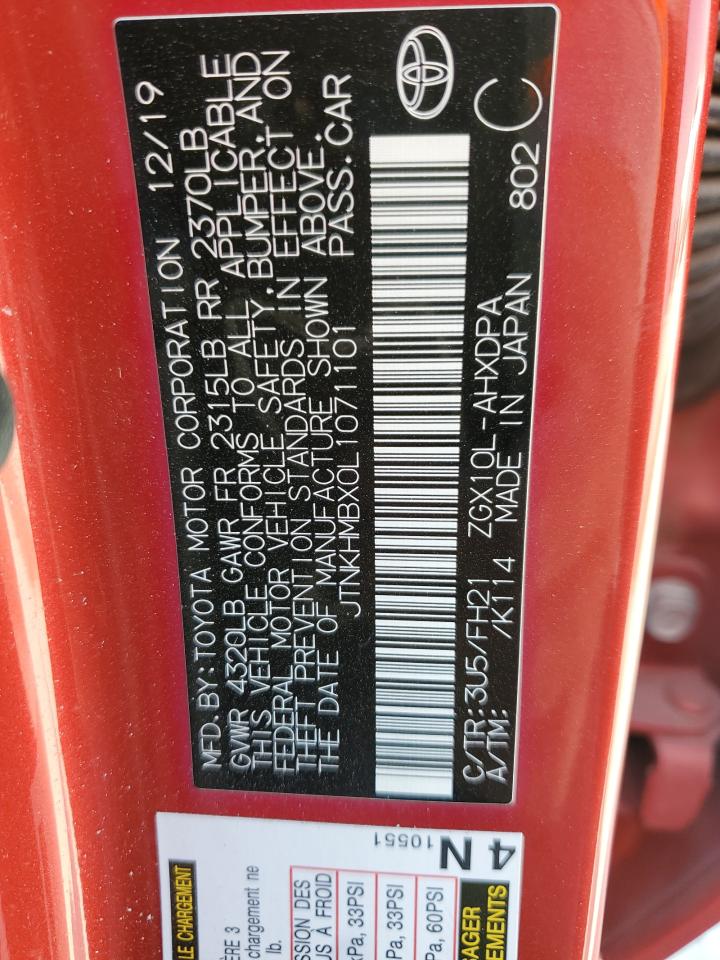 2020 Toyota C-Hr Xle VIN: JTNKHMBX0L1071101 Lot: 82926264