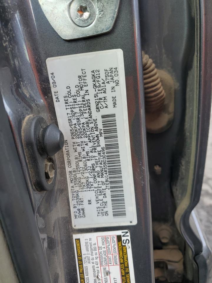 JTEBU14R558030496 2005 Toyota 4Runner Sr5