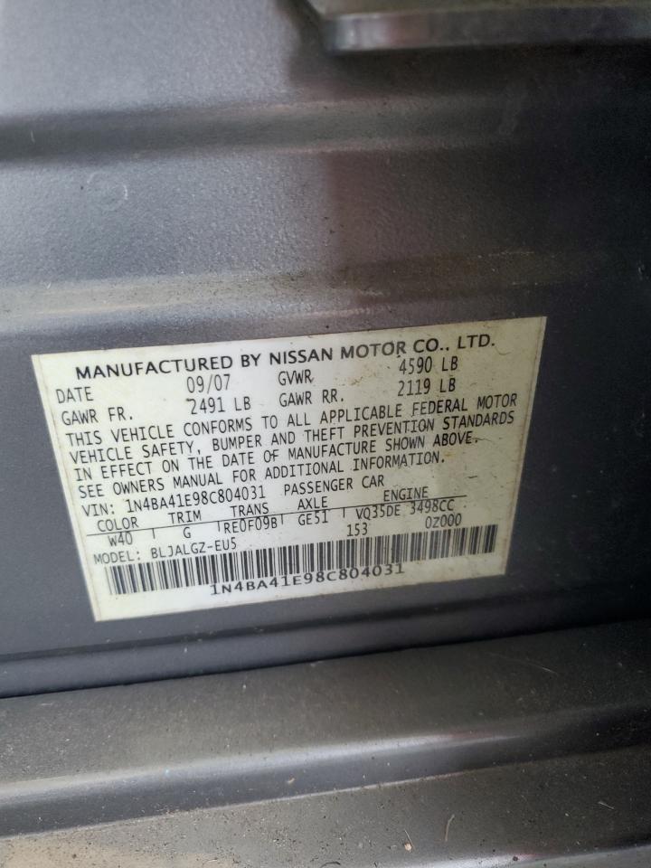 1N4BA41E98C804031 2008 Nissan Maxima Se