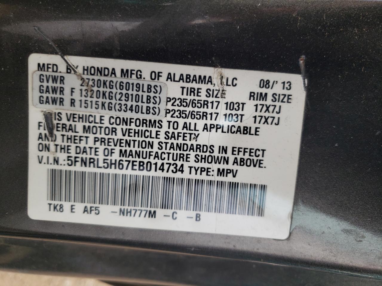 2014 Honda Odyssey - Image 14