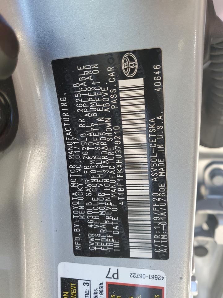 VIN 4T1BF1FKXHU379210 2017 TOYOTA CAMRY no.12