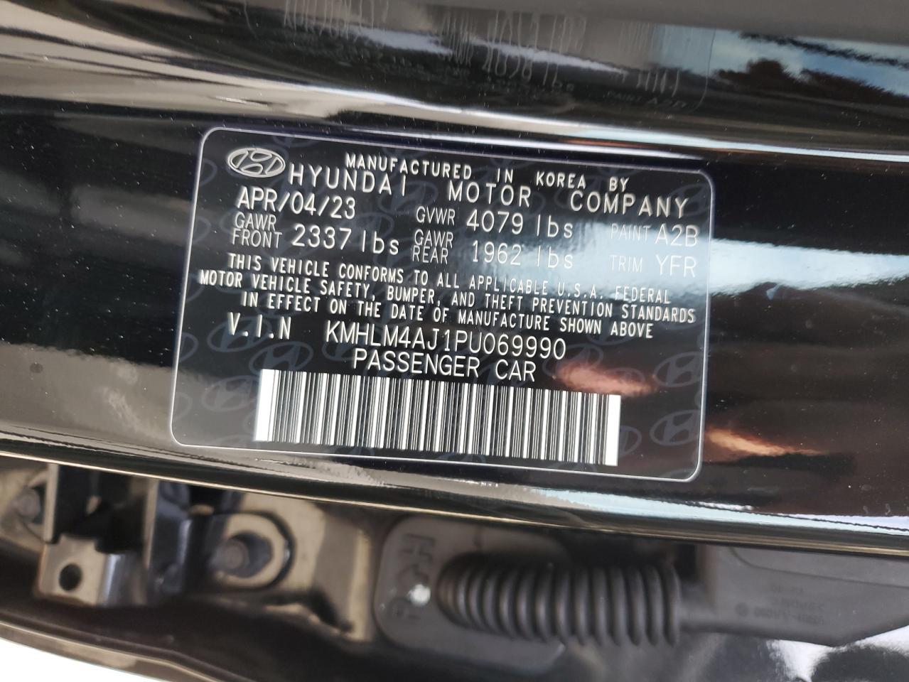 KMHLM4AJ1PU069990 2023 Hyundai Elantra Blue